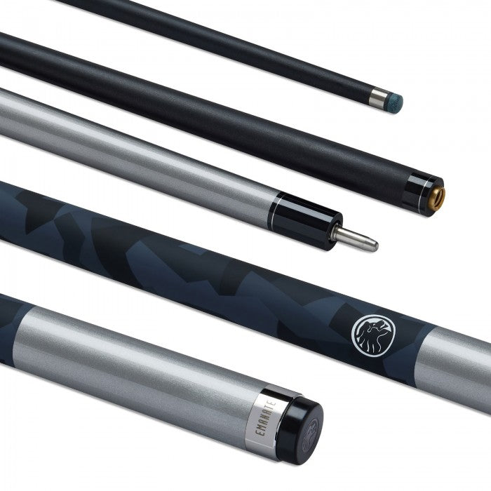 POWERGLIDE CARBON POOL CUE EMANATE GREY 2 PIECE 10MM