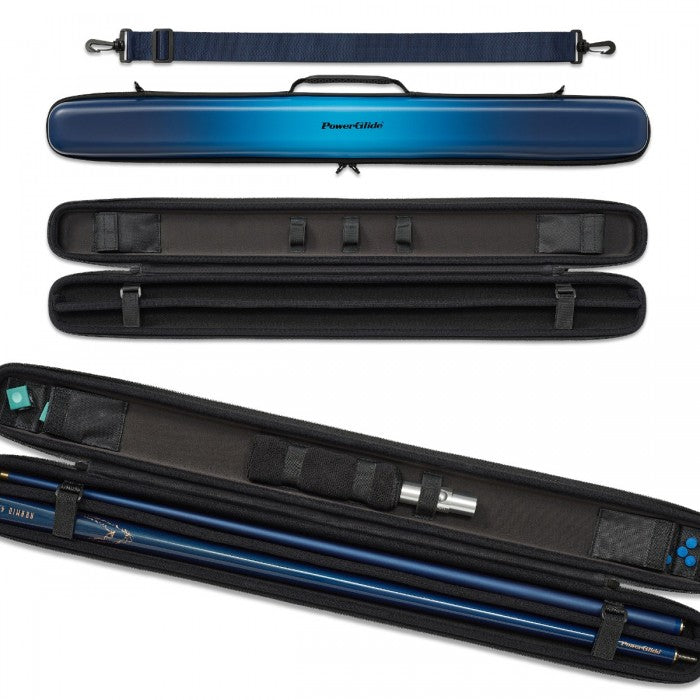 POWERGLIDE CUE CASE SVARTUR BLUE 2 PIECE
