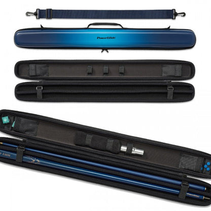 POWERGLIDE CUE CASE SVARTUR BLUE 2 PIECE
