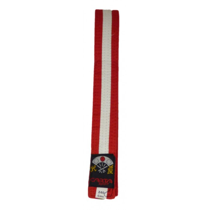 ZZ KARATE BELT(2 COLOUR) JUNIOR - RED/WHITE
