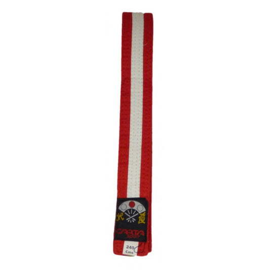 ZZ KARATE BELT(2 COLOUR) JUNIOR - RED/WHITE