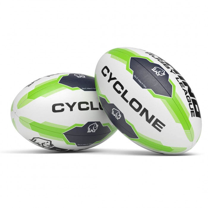 RHINO RUGBY LEAGUE BALL CYCLONE XIII WHITE