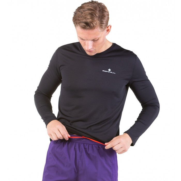 RONHILL MENS CORE LONG SLEEVE TEE BLACK