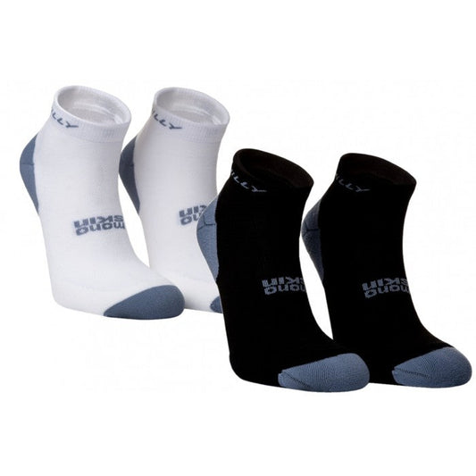 HILLY ACTIVE 1/4 SOCK MINIMUM (TWIN PACK) WHITE/BLACK/GREY
