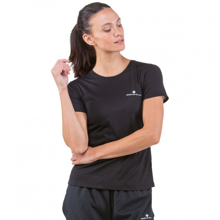 RONHILL WOMENS CORE SHORT SLEEVE TEE BLACK