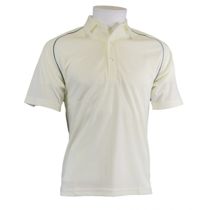 CRICKET SHIRT + GREEN PIPING