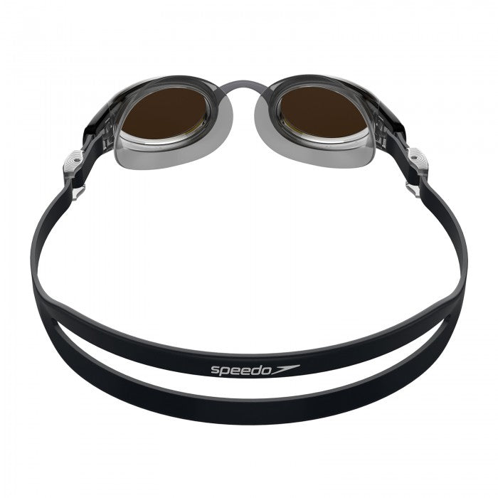 SPEEDO GOGGLES MARINER PRO MIRROR MENS BLACK/ORANGE