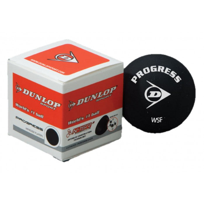 SQUASH BALLS DUNLOP PROGRESS RED (SINGLE BALL)