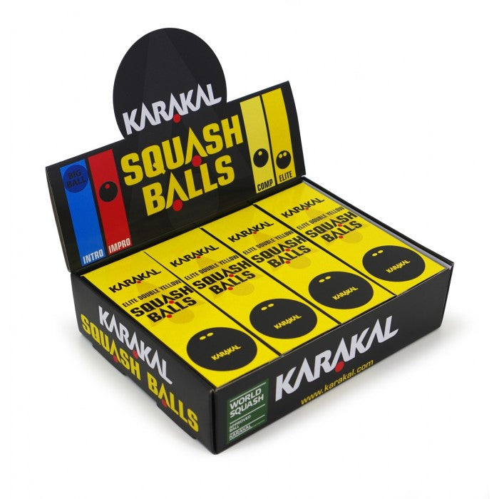 KARAKAL SQUASH BALLS ELITE DOUBLE YELLOW