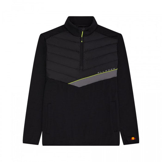 ELLESSE (SS24) MENS GUEZA HALF ZIP TOP BLACK