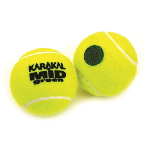 ZZ VKARAKAL LOW COMP TENNIS BALLS DOT-MID GREEN-DOT