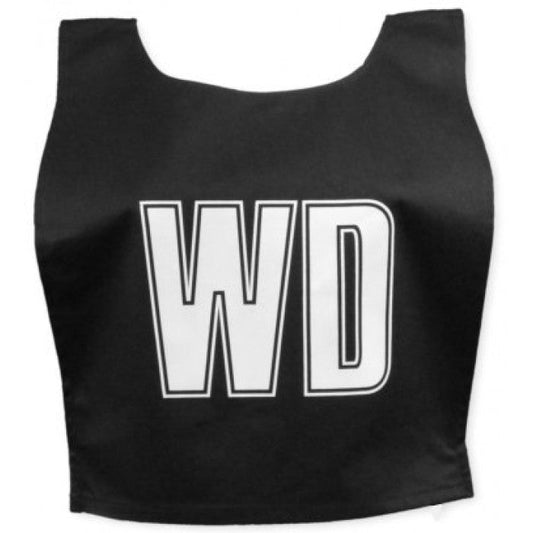 ZZ LETTERED NETBALL BIBS MEDIUM BLACK/WHITE