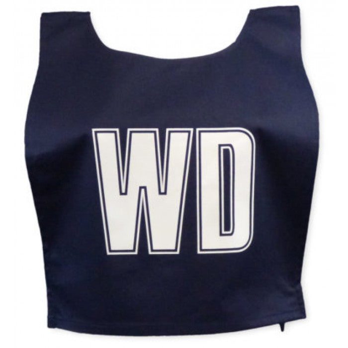 ZZ LETTERED NETBALL BIBS MEDIUM NAVY/WHITE