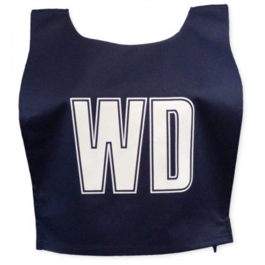 ZZ LETTERED NETBALL BIBS MEDIUM NAVY/WHITE