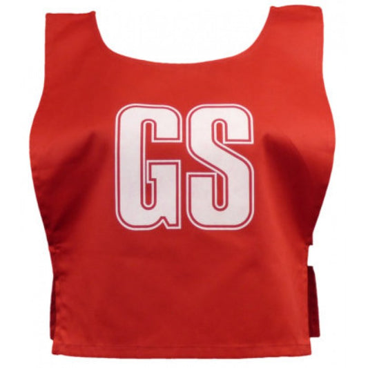 ZZ LETTERED NETBALL BIBS MEDIUM RED/WHITE