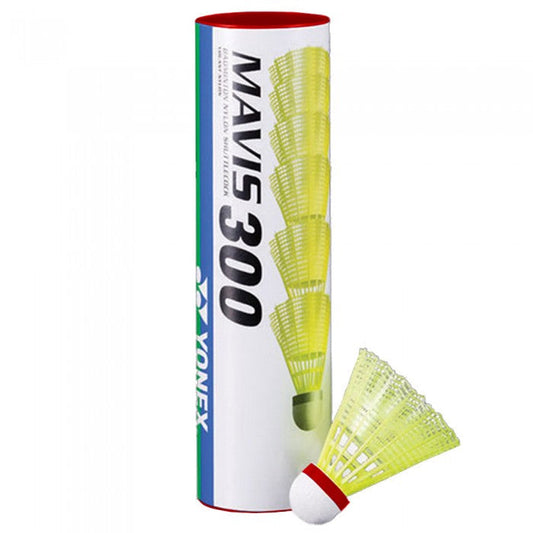 YONEX MAVIS 300 YELLOW SHUTTLES - FAST (RED) (TUBE OF 6)