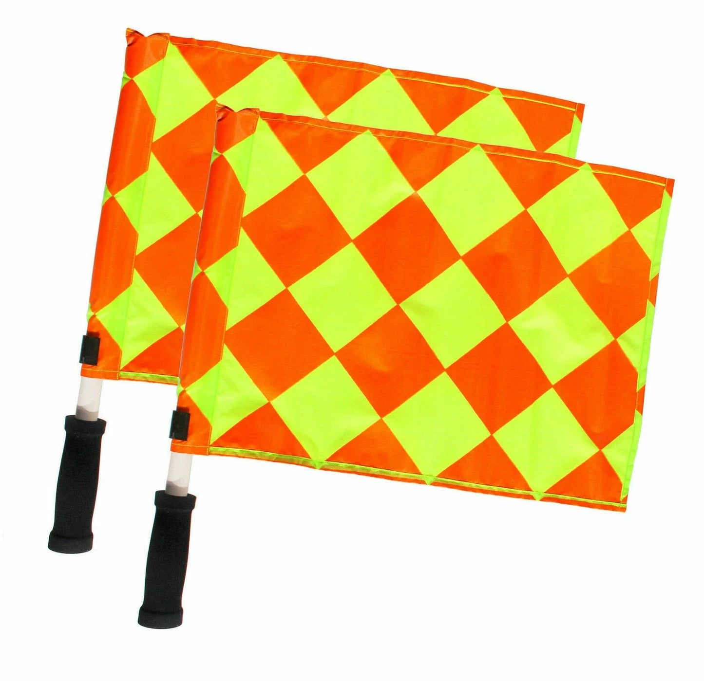 ND Referee Diamond Linesman Flags Football Rugby - Red/Yellow - New