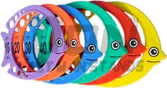 DON Underwater Fish Dive Rings Kids Swimming Pool Diving Toy Play Sticks 6 Set