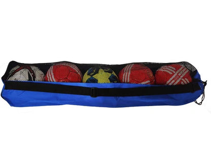 Heavy Duty Football Netball Rugby 5 Ball Storage Tubular Carry Sack Holdall Bag