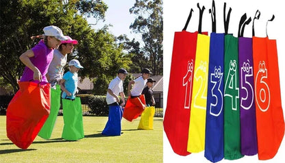 Kids Jumping Bag Sack Race 6pcs Set Party Family Outdoor Garden Games Sports Day