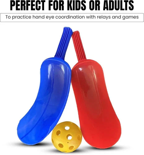 Scoop Ball Game Set for Kids - Includes 4 Colourful Scoops & 2 Lightweight Balls
