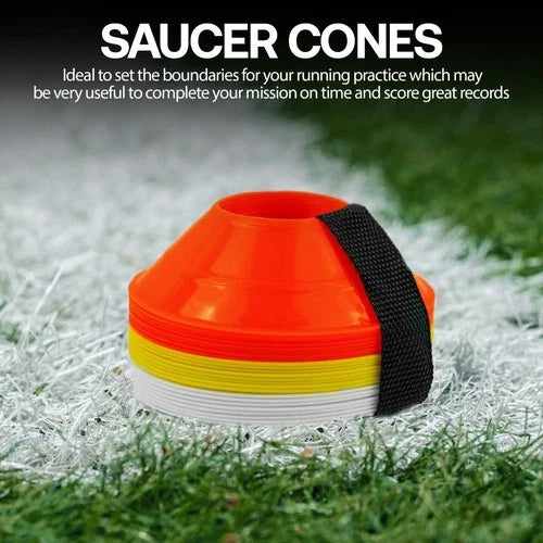 ND Sports Mini Cones With Strap - For Agility Footwork, Football Training