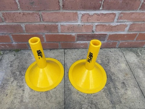 12 Yellow XLR8 Sports Fitness Football Training Slalom Pole Base Durable Plastic