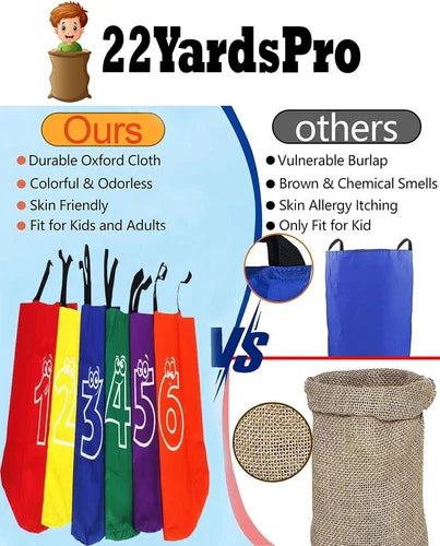 Kids Jumping Bag Sack Race 6pcs Set Party Family Outdoor Garden Games Sports Day