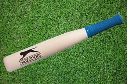 Slazenger One Piece Rubber Grip Wooden Stick Baseball Blade Rounders Bat