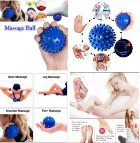 Yoga Spiky Massage Ball 9cm Gym Balls Pain Relief Stress Trigger Point Massager