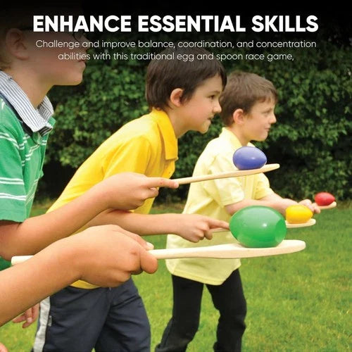 Egg & Spoon Race Game Easter Kids PE Outdoor Garden Sports Day Fun Balance