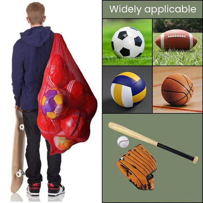 Mesh Ball Carry Bag Sack Net Training 20 Football Volleyball Basketball Soccer