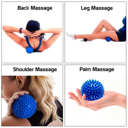 Yoga Spiky Massage Ball 9cm Gym Balls Pain Relief Stress Trigger Point Massager