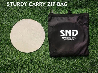 Full-Sized Pro Non Slip Flat Rubber Round Sports Marker Discs - Pack of 10 & 20
