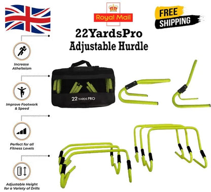 Agility Speed Training Hurdles [6 PACK] - 6", 12" Adjustable Height Hurdle