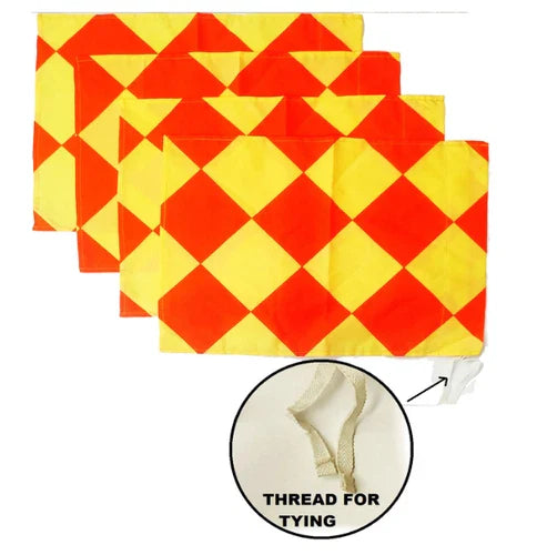 Football Training Corner Diamond Flags (Pack of 4) Corner Flag with Tie Cord