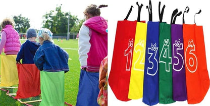 Kids Jumping Bag Sack Race 6pcs Set Party Family Outdoor Garden Games Sports Day