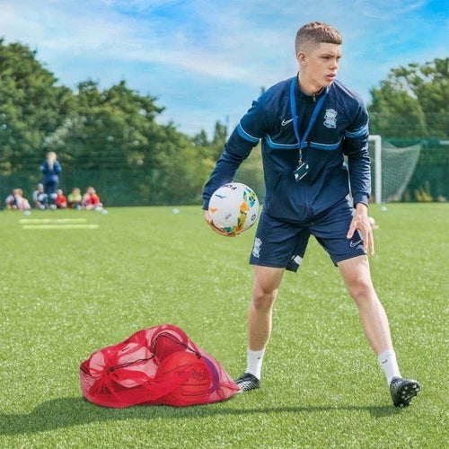 Mesh Ball Carry Bag Sack Net Training 20 Football Volleyball Basketball Soccer