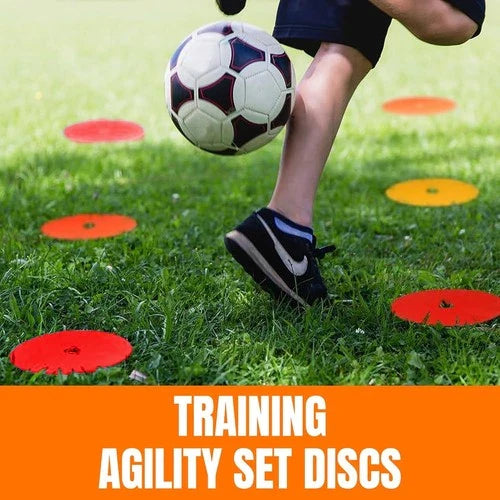 ND Mini Spot Marker Rubber Flat Cones Football Pitch Floor 10cm Disc Set Of 50